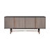 Turin Rustic Oak Wood Sideboard Cabinet with Copper Accent