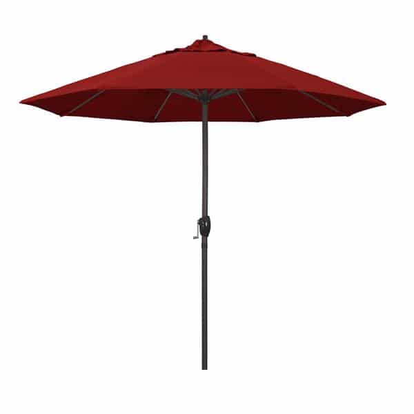 9 Casa Series Patio Umbrella  Sunbrella   Jockey Red Fabric 
