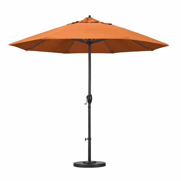 9 Casa Series Patio Umbrella  Sunbrella   Tangerine Fabric 