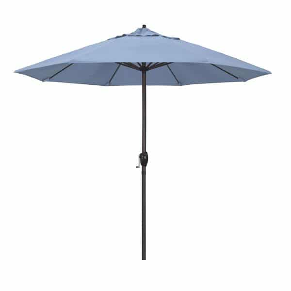 9 Casa Series Patio Umbrella  Sunbrella   Air Blue Fabric 