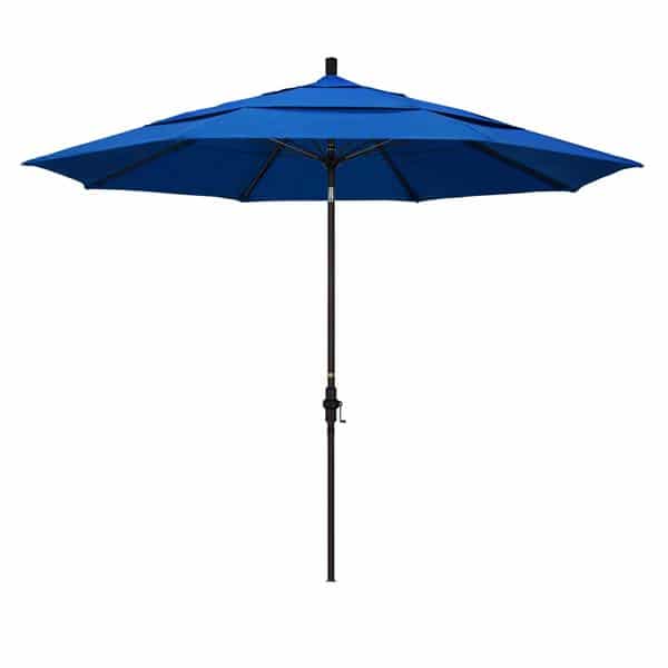11' Sun Master Series Patio Umbrella With Olefin Royal Blue Fabric 