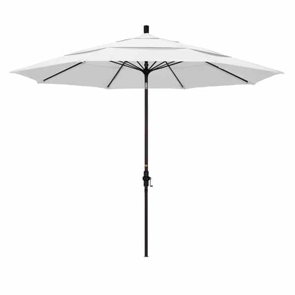 11' Sun Master Series Patio Umbrella With Olefin White Fabric 
