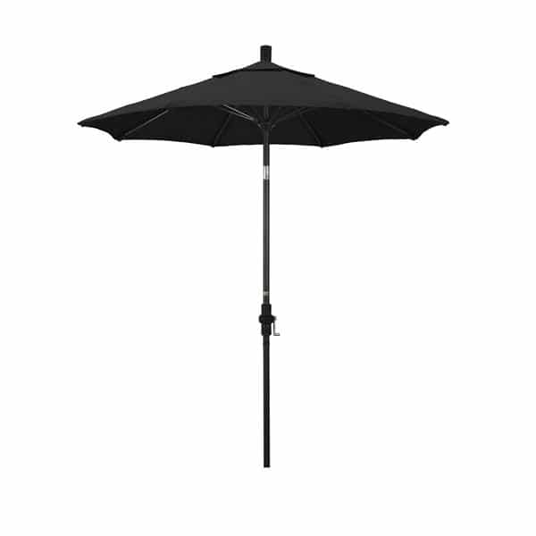 7.5' Sun Master Series Patio Umbrella With Olefin Black Fabric 