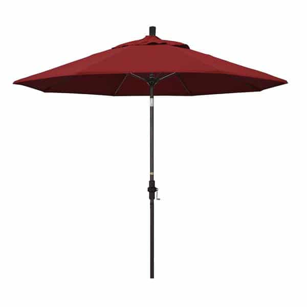 9 Sun Master Series Patio Umbrella With Pacifica Red Fabric 