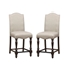 Roselyn Cottage Upholstered Counter Height Chairs - Set of Two