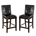 Geria Contemporary Upholstered Counter Height Chairs - Set of Two