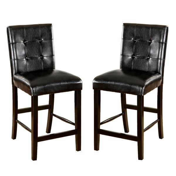 Geria Contemporary Upholstered Counter Height Chairs - Set of Two 