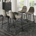 Vorah Mid-Century Modern Button Tufted Counter Height Chairs - Set of Four - FOA1101