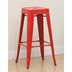 Clarke Contemporary Bar Stools in Red - Set of Two