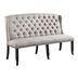 Colla Rustic Button Tufted 3-Seater Loveseat Bench