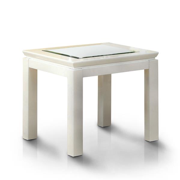 Clariton Contemporary Square End Table - White 