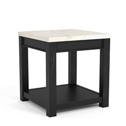 Tateam Transitional Marble Top End Table 