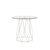 Growder Glass Top End Table in White