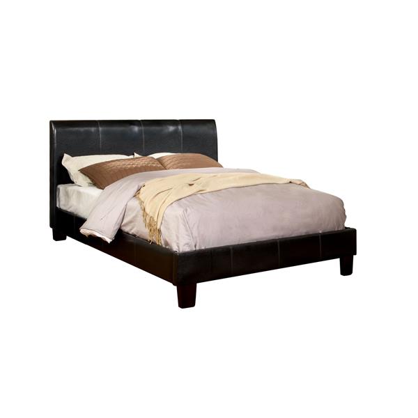 Acisco Contemporary Faux Leather Queen Platform Bed 