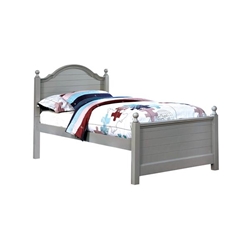 Johallis Transitional Solid Wood Twin Platform Bed in Gray 