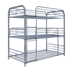 Arford Transitional Metal Triple Twin Bunk Bed - Silver