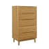 Currant Five Drawer High Chest - Caramelized