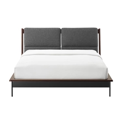 Park Avenue Eastern King Platform Bed with Fabric - Ruby 