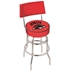 L7C4 UNLV 30-Inch Double-Ring Swivel Bar Stool with Chrome Finish