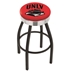 L8B3C UNLV 30-Inch Swivel Bar Stool with a Black Wrinkle and Chrome Finish