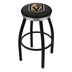 L8B2C Vegas Golden Knights 36-Inch Swivel Bar Stool with a Black Wrinkle and Chrome Finish