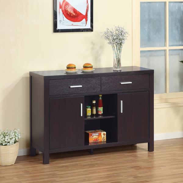 Red Cocoa Buffet with Two Top Drawers 