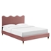 Current Performance Velvet Twin Platform Bed - Dusty Rose - Style C