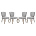 Array Dining Side Chair Set of 4 - Light Gray