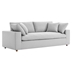 Commix Down Filled Overstuffed Sofa - Light Gray