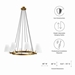Surround 8-Light Chandelier - White Satin Brass - MOD11145