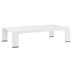 Tahoe Outdoor Patio Powder-Coated Aluminum Coffee Table - White