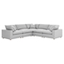 Commix Down Filled Overstuffed 5 Piece 5-Piece Sectional Sofa - Light Gray