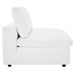 Commix Down Filled Overstuffed Vegan Leather 4-Piece Sectional Sofa - White - MOD12329