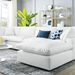 Commix Down Filled Overstuffed Vegan Leather 7-Piece Sectional Sofa - White - MOD12350