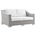 Conway 4-Piece Outdoor Patio Wicker Rattan Furniture Set - Light Gray White - Style B - MOD12542