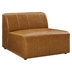 Bartlett Vegan Leather Armless Chair - Tan