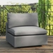 Commix Overstuffed Outdoor Patio Armless Chair - Charcoal - MOD12863
