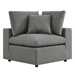Commix Overstuffed Outdoor Patio Corner Chair - Charcoal - MOD12869