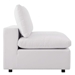 Commix Overstuffed Outdoor Patio Armless Chair - White - MOD12886