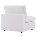 Commix Overstuffed Outdoor Patio Armless Chair - White - MOD12886