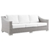 Conway Outdoor Patio Wicker Rattan Sofa - Light Gray White