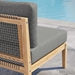 Clearwater Outdoor Patio Teak Wood Armless Chair - Gray Graphite - MOD9964