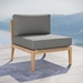 Clearwater Outdoor Patio Teak Wood Armless Chair - Gray Graphite - MOD9964