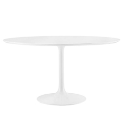 Lippa 54" Round Wood Top Dining Table - White 