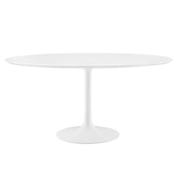 Lippa 60" Round Wood Top Dining Table - White 