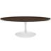 Lippa 48" Oval-Shaped Walnut Coffee Table - Walnut