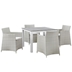 Junction 5 Piece Outdoor Patio Dining Set A - Gray White