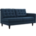 Empress Right-Facing Upholstered Fabric Loveseat - Azure