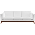 Chance Upholstered Fabric Sofa - White