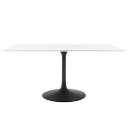Lippa 60" Rectangle Wood Dining Table - Black White 